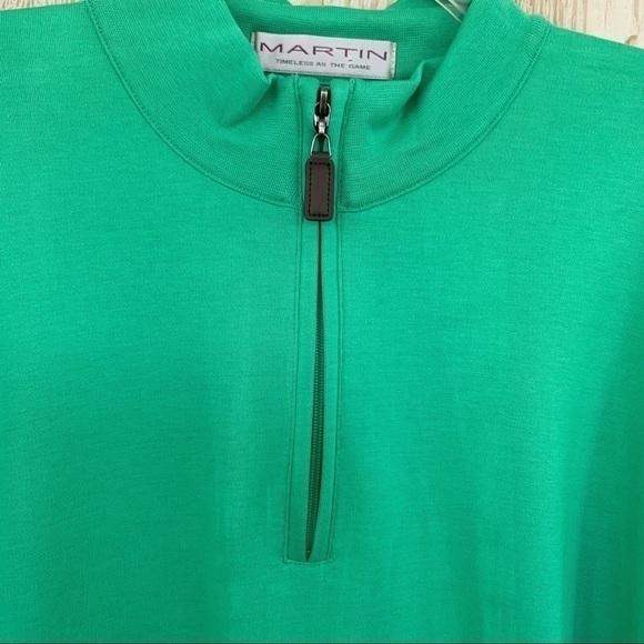 Martin Lime Longsleeve 1/4 Zip Interlock Pullover - Picture 3 of 8